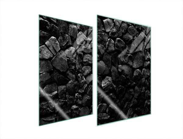 Piastre copri fornelli 2 pezzi 35x52 Vetroceramica copri piano cottura vetro tagliere pietre nero