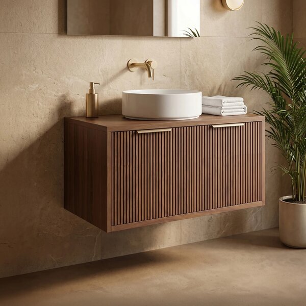 Mobile bagno sotto lavabo Rea Core 80cm Brown