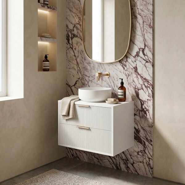 Mobile bagno sotto lavabo Rea Mono 60cm White