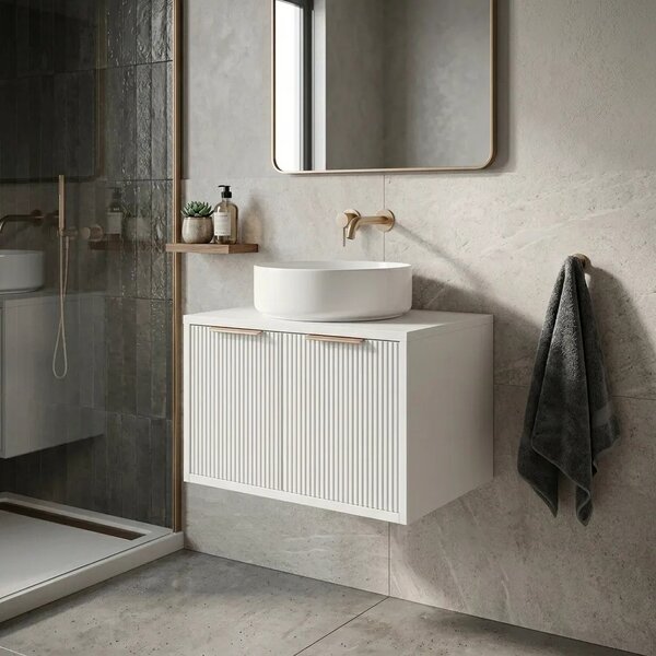 Mobile bagno sotto lavabo Rea Core 60cm White