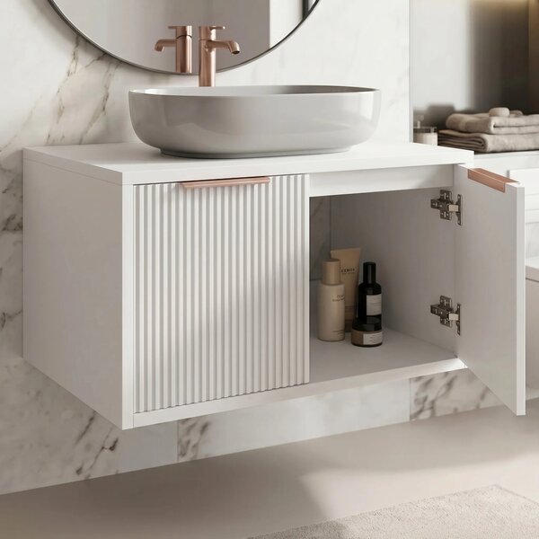 Mobile bagno sotto lavabo Rea Core 80cm White