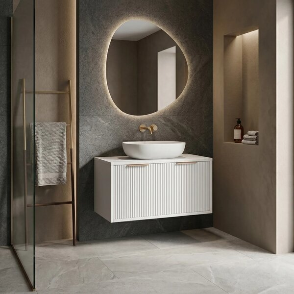 Mobile bagno sotto lavabo Rea Core 80cm White