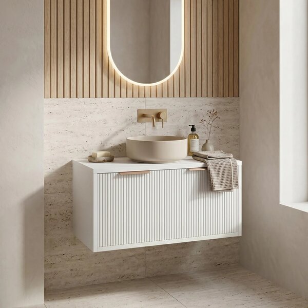 Mobile bagno sotto lavabo Rea Core 80cm White