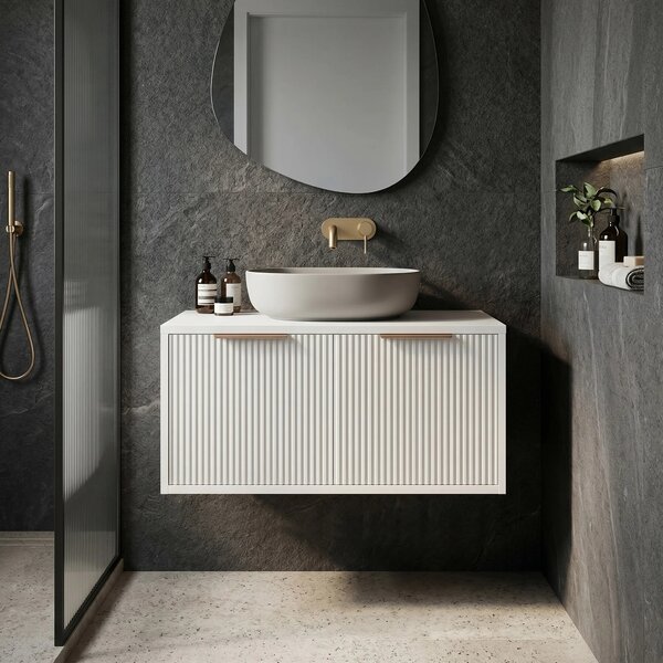 Mobile bagno sotto lavabo Rea Core 80cm White