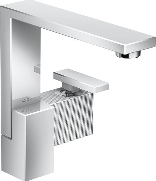 Hansgrohe AXOR Edge mitigeur monocommande de lavabo 190 avec vidage par poussée, taille diamant, 46021000, 46021000
