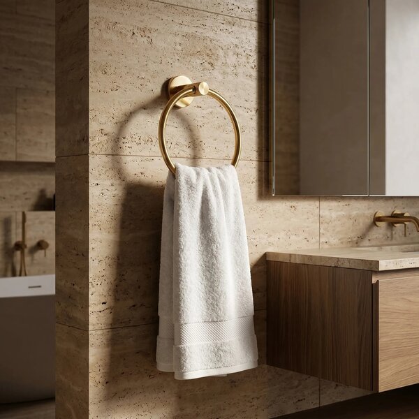 Portasciugamano da bagno Ring 6610 Modern Gold