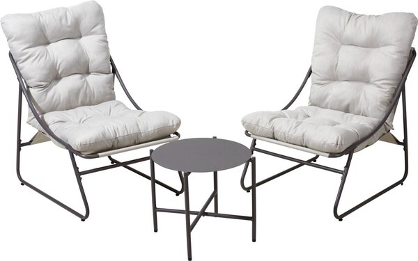 Set da salotto LYON grigio Set da giardino Mobili da salotto Mobili da giardino