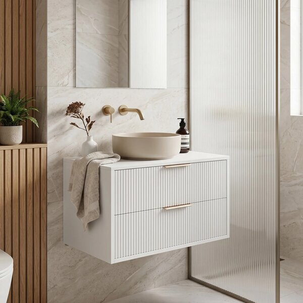Mobile bagno sotto lavabo Rea Mono 80cm White