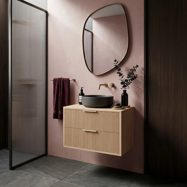 Mobile bagno sotto lavabo Rea Mono 60cm Beige