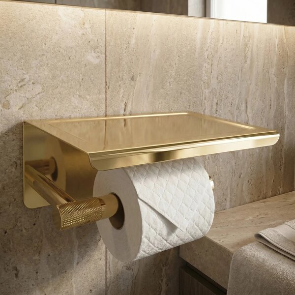 Portarotolo con ripiano 6613 Modern Gold
