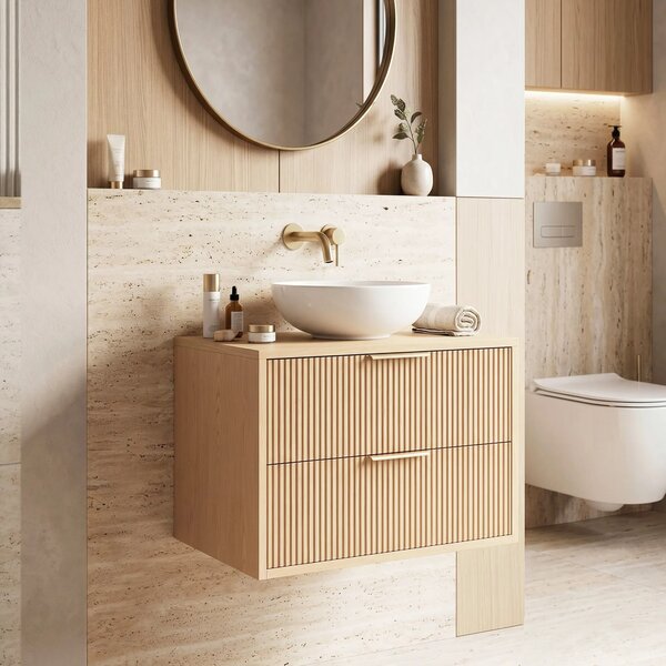 Mobile bagno sotto lavabo Rea Mono 60cm Beige