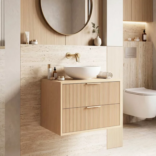 Mobile bagno sotto lavabo Rea Mono 60cm Beige