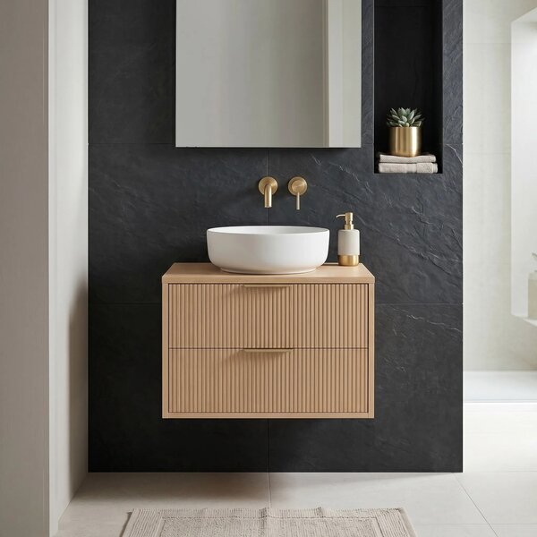 Mobile bagno sotto lavabo Rea Mono 60cm Beige