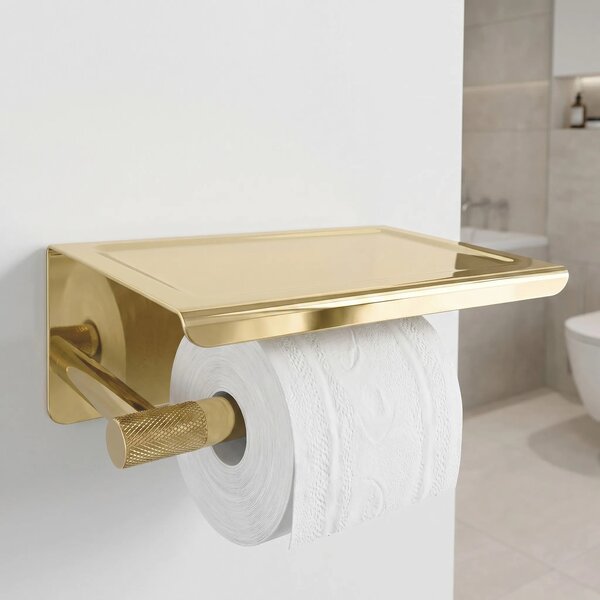 Portarotolo con ripiano 6613 Modern Gold
