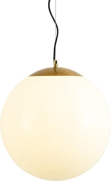 QAZQA - Lampada a sospensione moderna scandinava I lampada a sospensione I luce a sospensione in vetro opalino 40 cm - Palla 40 I soggiorno I camera da letto - palla I sferica - LED adatto E27