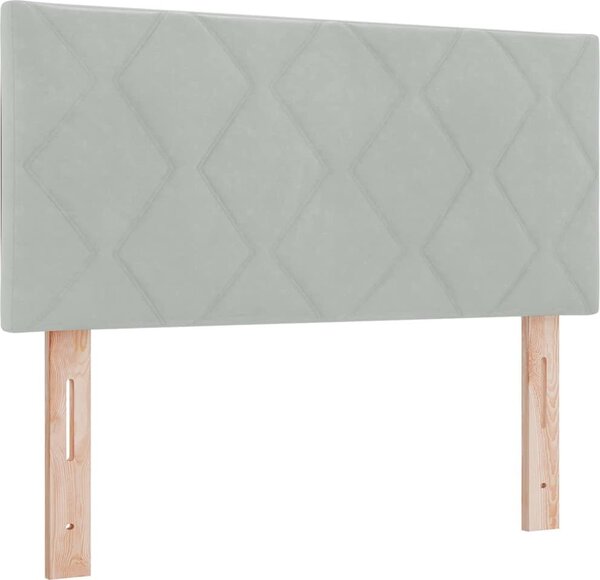 Testiera Grigio chiaro 90 cm Velluto