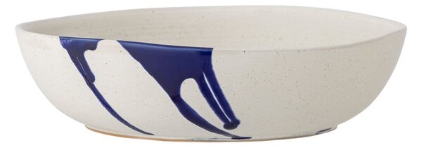 Ciotola in gres bianco e blu 2,22 l Okayama - Bloomingville