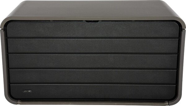 Lifetime Contenitore da giardino in plastica Space XL 625 L Contenitore per cuscini e materassini Grigio 72x146x77 cm