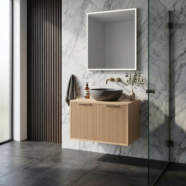 Mobile bagno sotto lavabo Rea Core 60cm Beige