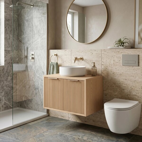Mobile bagno sotto lavabo Rea Core 60cm Beige
