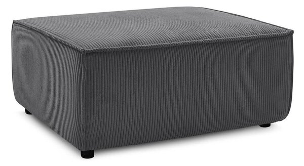 Sgabello in velluto a coste grigio scuro Nihad - Bobochic Paris