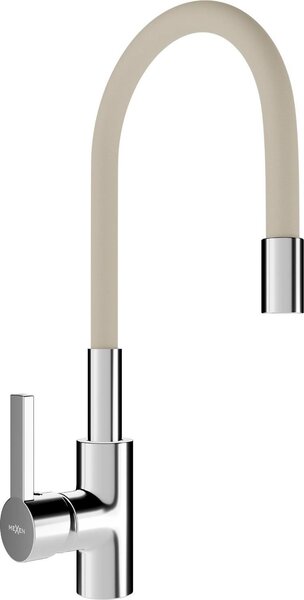 Mexen Flex rubinetto da cucina, cromo/beige - 670900-09