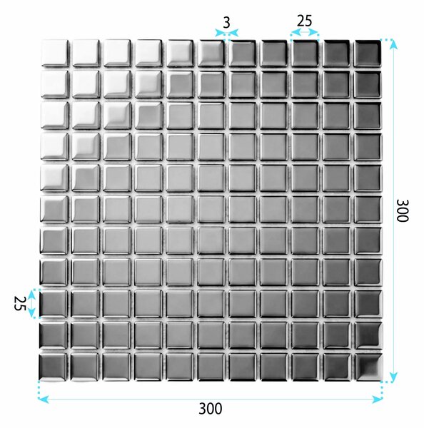 Mosaico da Parete Glass REA P14014