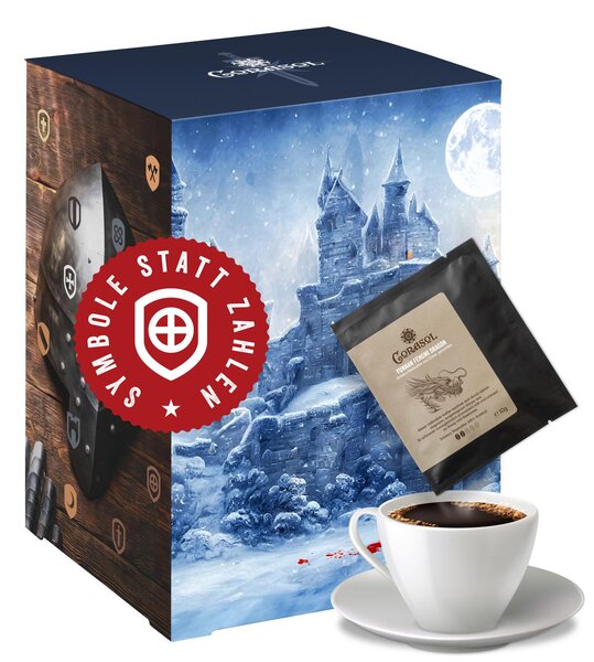 Calendario dell'Avvento Escape & Caffè di Corasol con thriller Escape per adulti: La neve cade rossa (240 g)