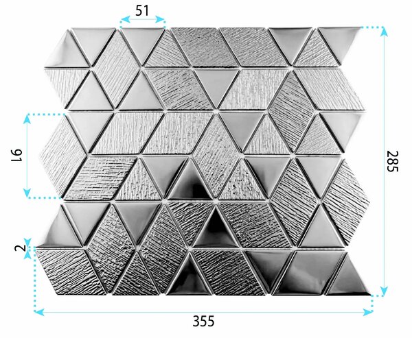 Mosaico da Parete Glass REA P14459
