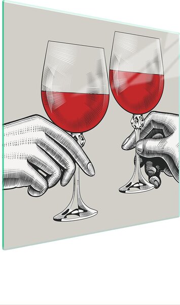 Piatto Di Protezione In Vetro Per Il Cuore 50X52 Vino