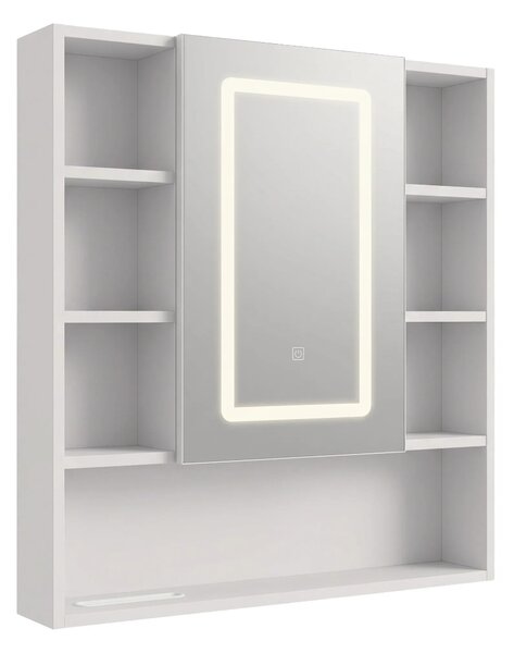 Armadietto con specchio LED Rea Luna 70x80cm