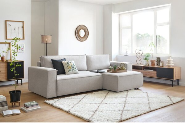 Divano letto angolare beige (variabile) Nihad structural - Bobochic Paris