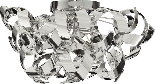 Lampada a soffitto in metallo G9 45 cm di larghezza cromo 3 luci classiche