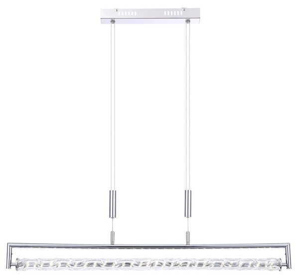 Lampada a sospensione a LED, cromata, con altezza regolabile, ideale per travi, altezza 160 cm