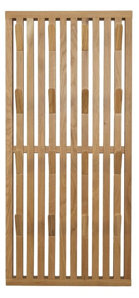 Pannello appendiabiti di colore naturale in rovere massiccio 46x100x8 cm Parco – Spinder Design