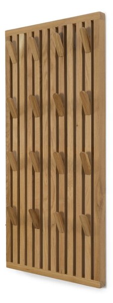 Pannello appendiabiti di colore naturale in rovere massiccio 46x100x8 cm Parco – Spinder Design