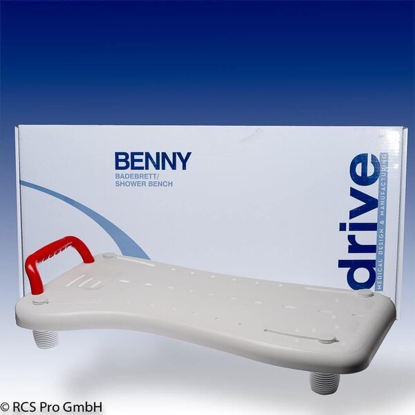 Tavola da bagno Benny con maniglione, bianco-rosso>>>>68 cm