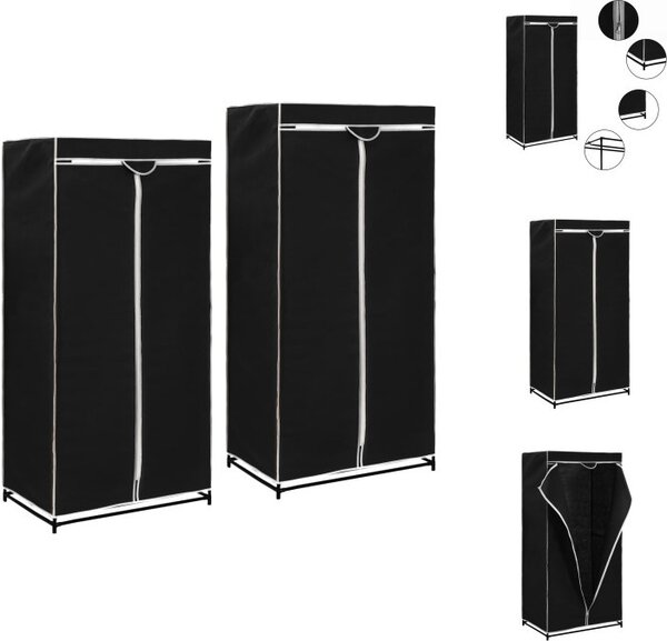 VidaXL Armadio 2 pezzi nero 75×50×160 cm - Armadi