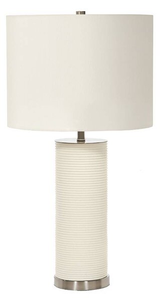 Lampada da tavolo Elstead Ripple, attacco E27, bianca, prodotta nel Regno Unito