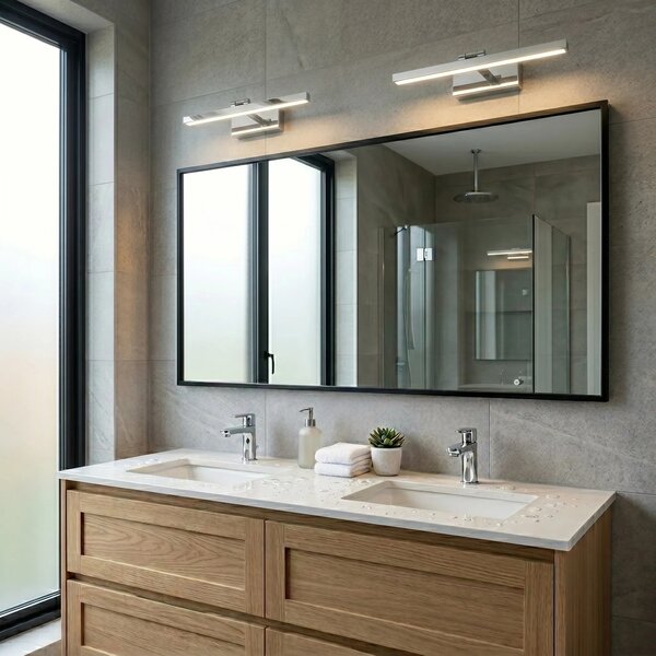 Applique da bagno LED APP1858-1W 60 cm Chrome