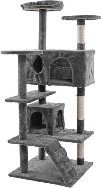 Tiragraffi per gatti Tiragraffi per gatti 130 cm Albero da arrampicata Coco Play tree Grigio chiaro