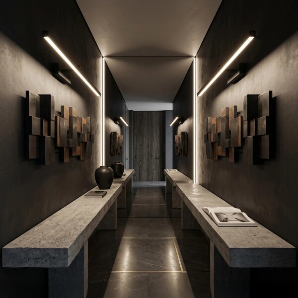Applique da bagno LED APP1868-1W 80 cm Black