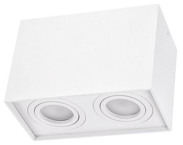 Faretti da soffitto bianchi a 2 luci DUO 2XGU10 IP20 rettangolari orientabili