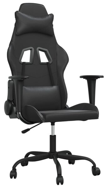 VidaXL Sedia da gioco in ecopelle nera