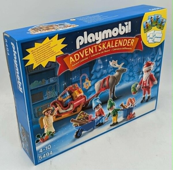 PLAYMOBIL 5494 Calendario dell'Avvento "Babbo Natale impacchetta i regali"