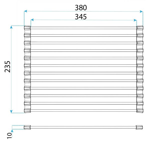 Scolapiatti arrotolabile per lavello REA P12298A Grey