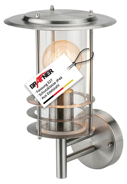 Grafner® lampada da parete in acciaio inox 17WB luce da parete luce da cortile
