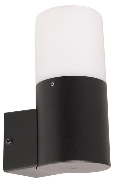 Lampada da parete, grado di protezione IP44, colore nero, altezza 16,5 cm