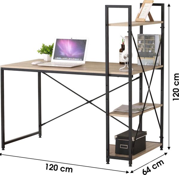 Urban Living COLORADO scrivania con ripiano 120x64x120 cm Scrivania 151380