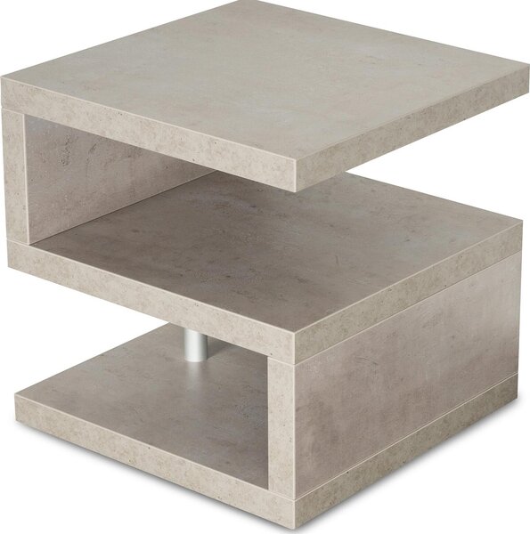 Tavolino Sigi 44x44x44cm effetto cemento grigio Tavolino laterale Tavolino portaoggetti